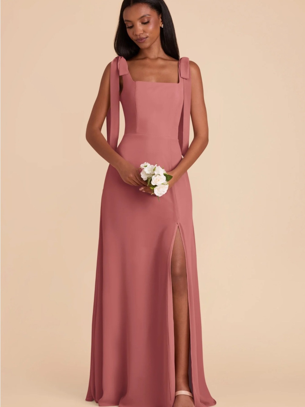 Birdy Grey Alex Bridesmaid Dress Mulberry Pink Dress with Side Slit